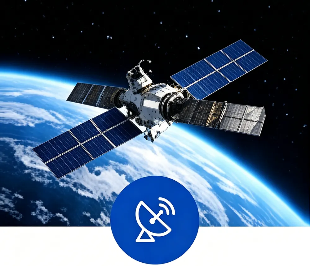 comunicação-por-satélite​-sobre
