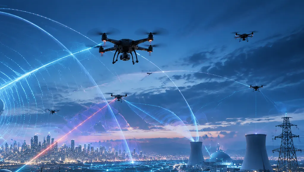 نظام الدفاع المضاد للطائرات بدون طيار (C-UAS) المزود بتقنية الكشف عن الترددات الراديوية (RF) متعددة الطبقات وبنية دفاع جوي قائمة على الذكاء الاصطناعي لحماية البنية التحتية للمدن الحديثة